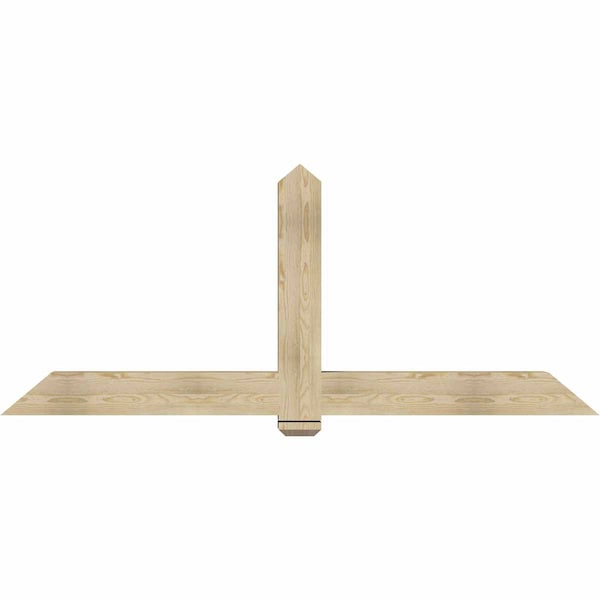 Ekena Millwork Eugene Rough Sawn Timber Gable Bracket, Douglas Fir, 84"W x 35"H x 6"D x 6"F, 10/12 Pitch GBW084X35X0606EUG00RDF - main
